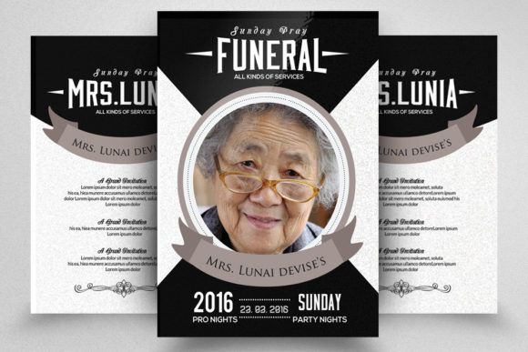 Download Funeral &amp; Memorial 2 Sided Flyer - Fun Collection