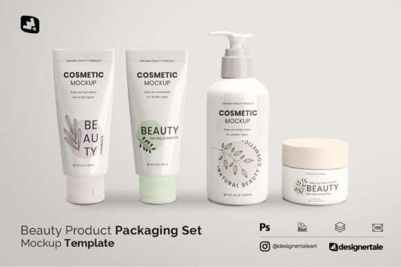 Download Beauty Product Packaging Set Mockup - Packaging Collection
