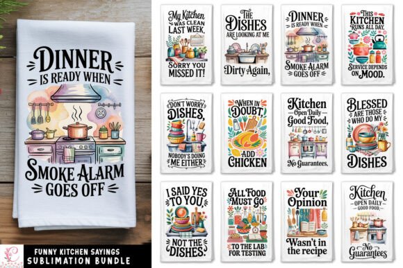 Download Funny Kitchen Dish Towel PNG Sublimation - Fun Collection