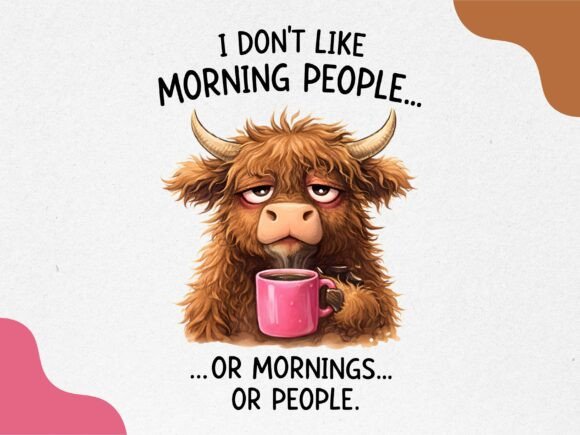 Download Funny Highland Cow Coffee Design - Fun Collection