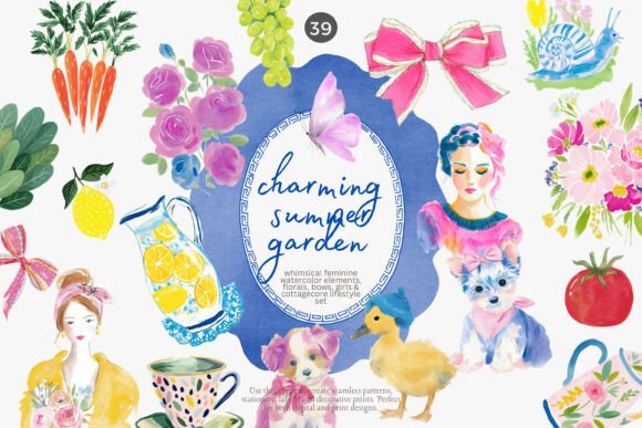 Download Charming Garden Clipart Set - Charming Collection