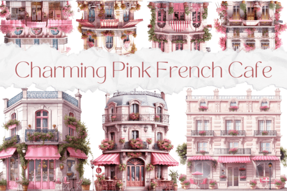 Download Charming Pink French Cafe - Premium Resources